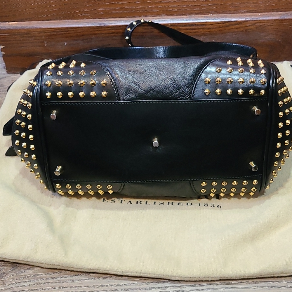 Burberry Lambskin Bridle Studs Small Canterbury Tote Black - Picture 6 of 12